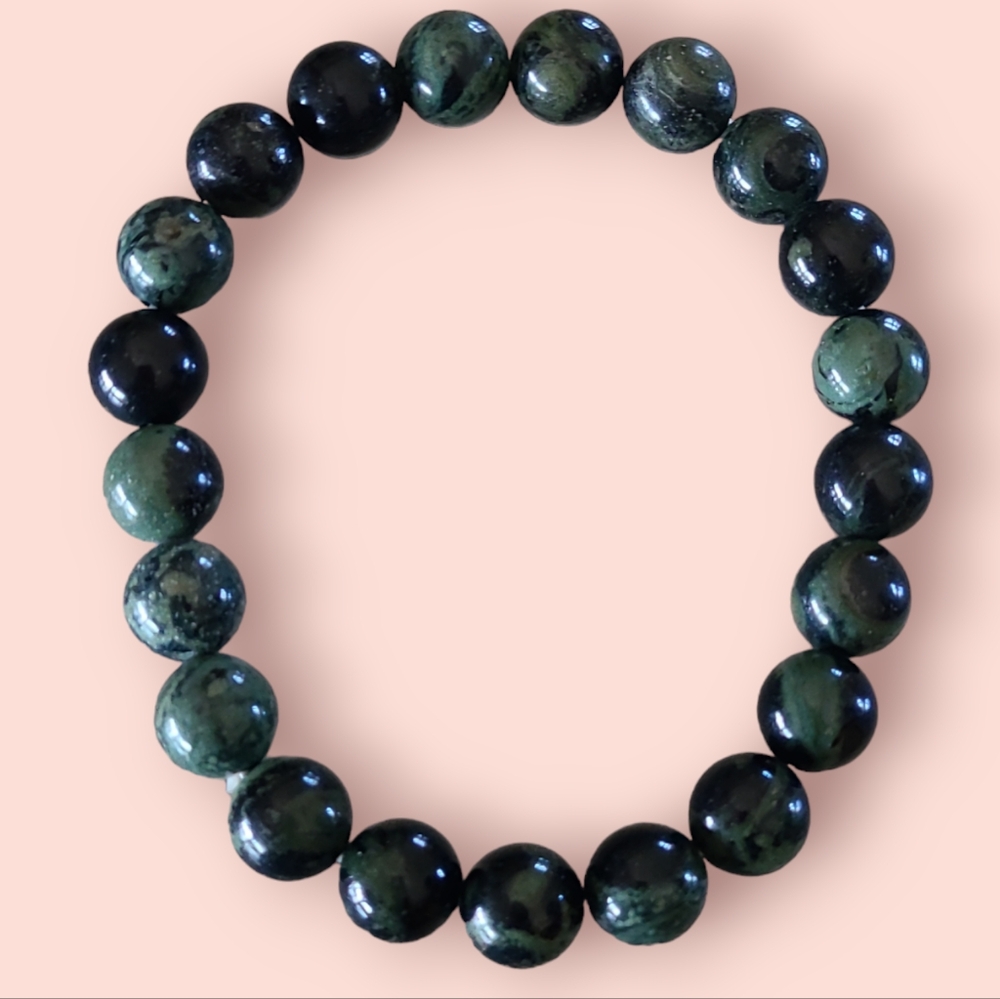 Sparrow Stone Gemstone Bracelet Green/Black